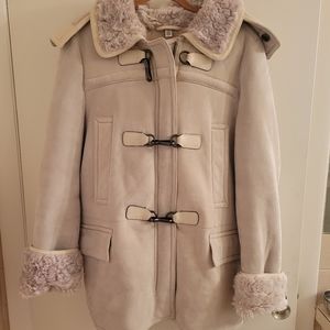 Coach Shearling Coyote Trim Duffle Coat size 10